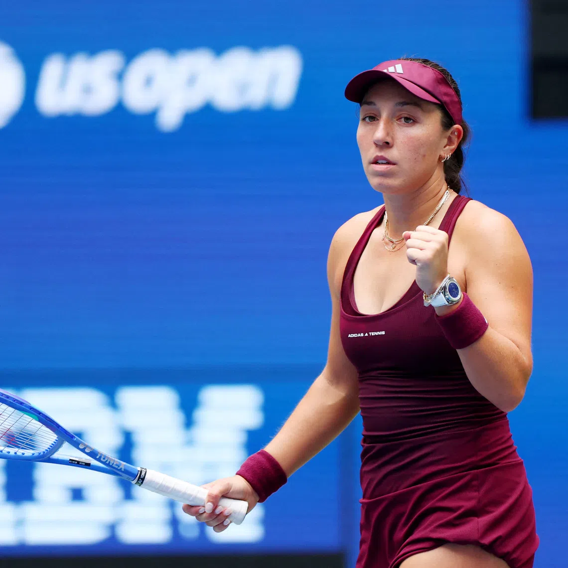 Tennis - U.S. Open - Flushing Meadows, New York, United States - September 2, 2026 Jessica Pegula of the U.S. celebrates after winning her second round match against Sofia Kenin of the U.S. REUTERS/Mike Segar