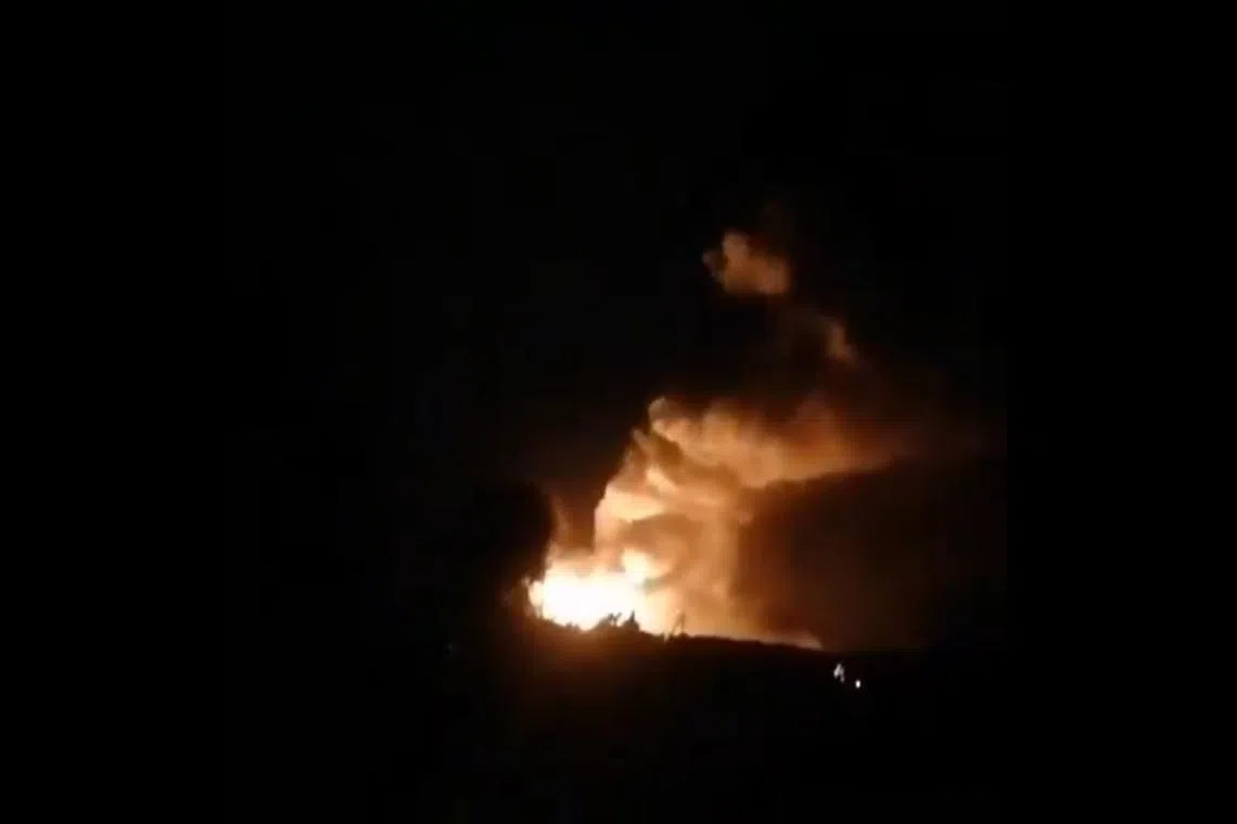 Kyiv believes the depot in Russia's Voronezh region was being used to transfer munitions and equipment to Ukraine.