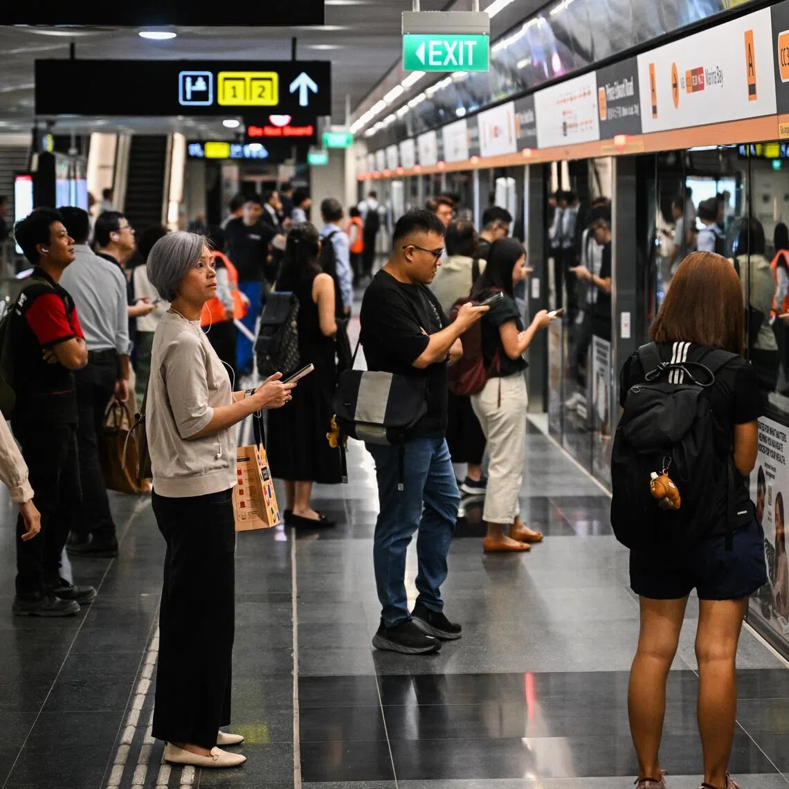 Commuters at Prince Edward Road station at 8.45am on July 13.