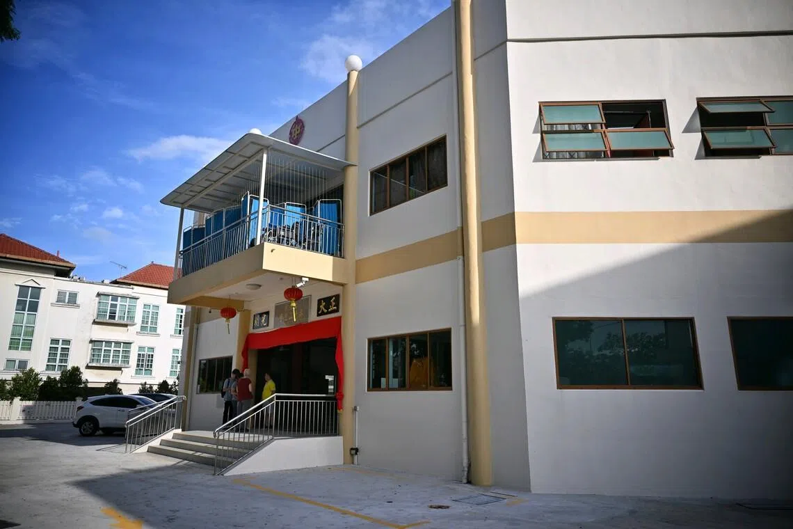 When ST visited the home on June 18, screens had been put up at the second-floor balcony to block the view of the home from the road.