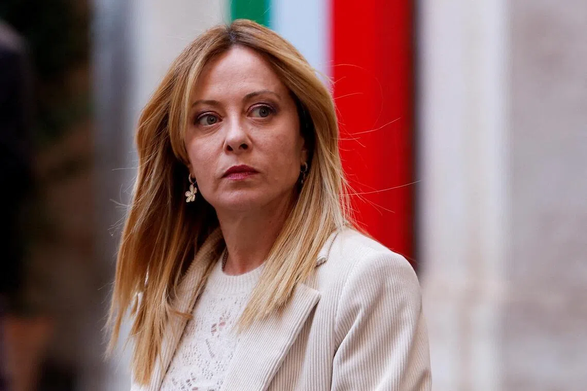 Italian Prime Minister Giorgia Meloni, quoted by news agencies, said that the suspension of the agreement comes "in view of the current situation".