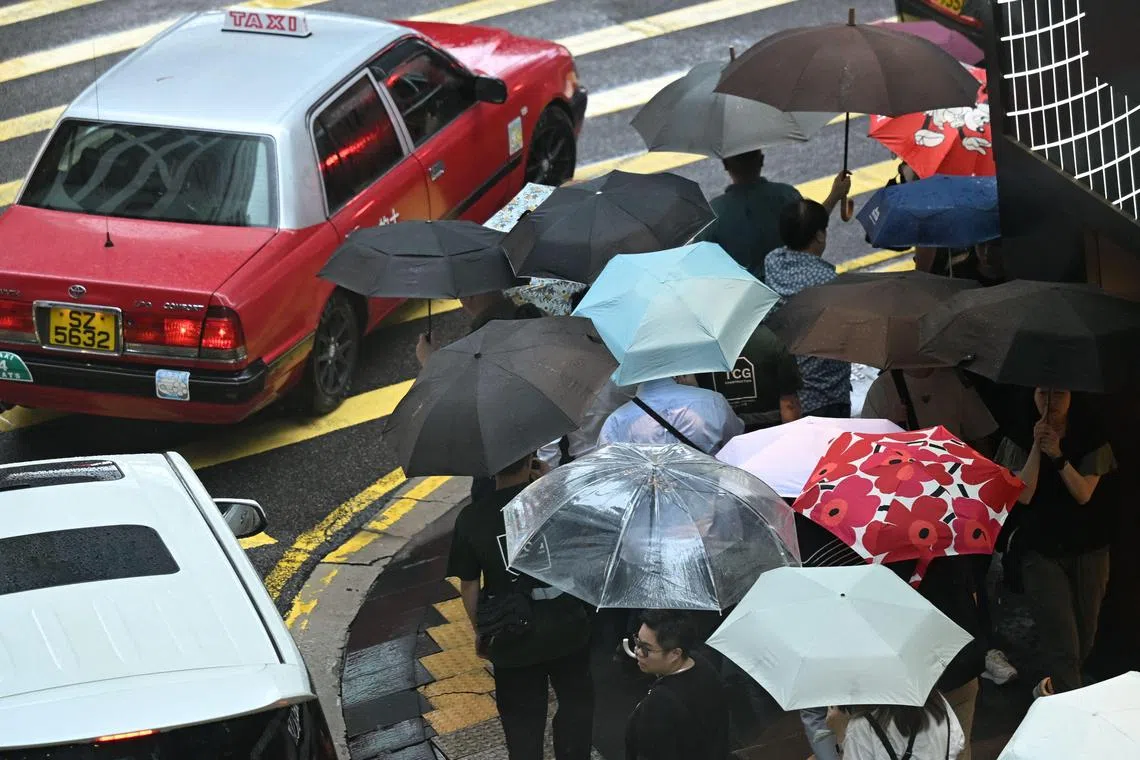 The city's observatory hoisted the black rainstorm alert at 9.10am local time on July 29 and more than 100mm of hourly rainfall was recorded.