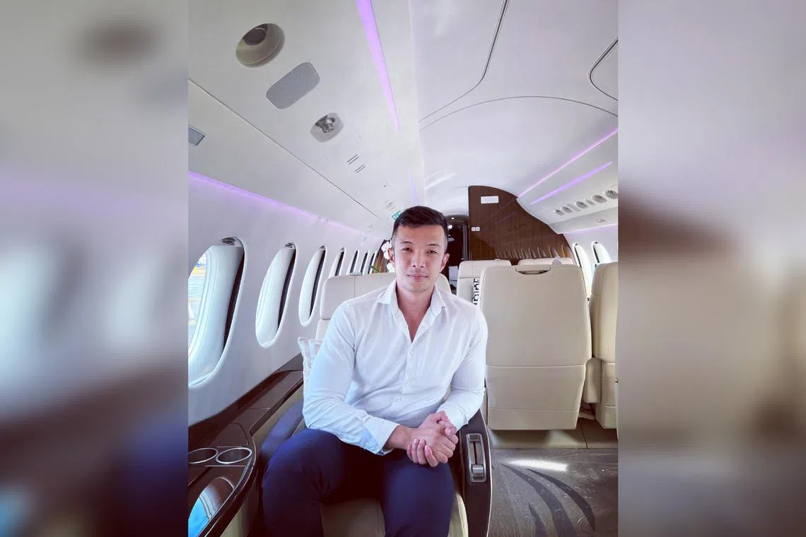 Mr Ryme Ramlan occasionally travels via private jets for work.
