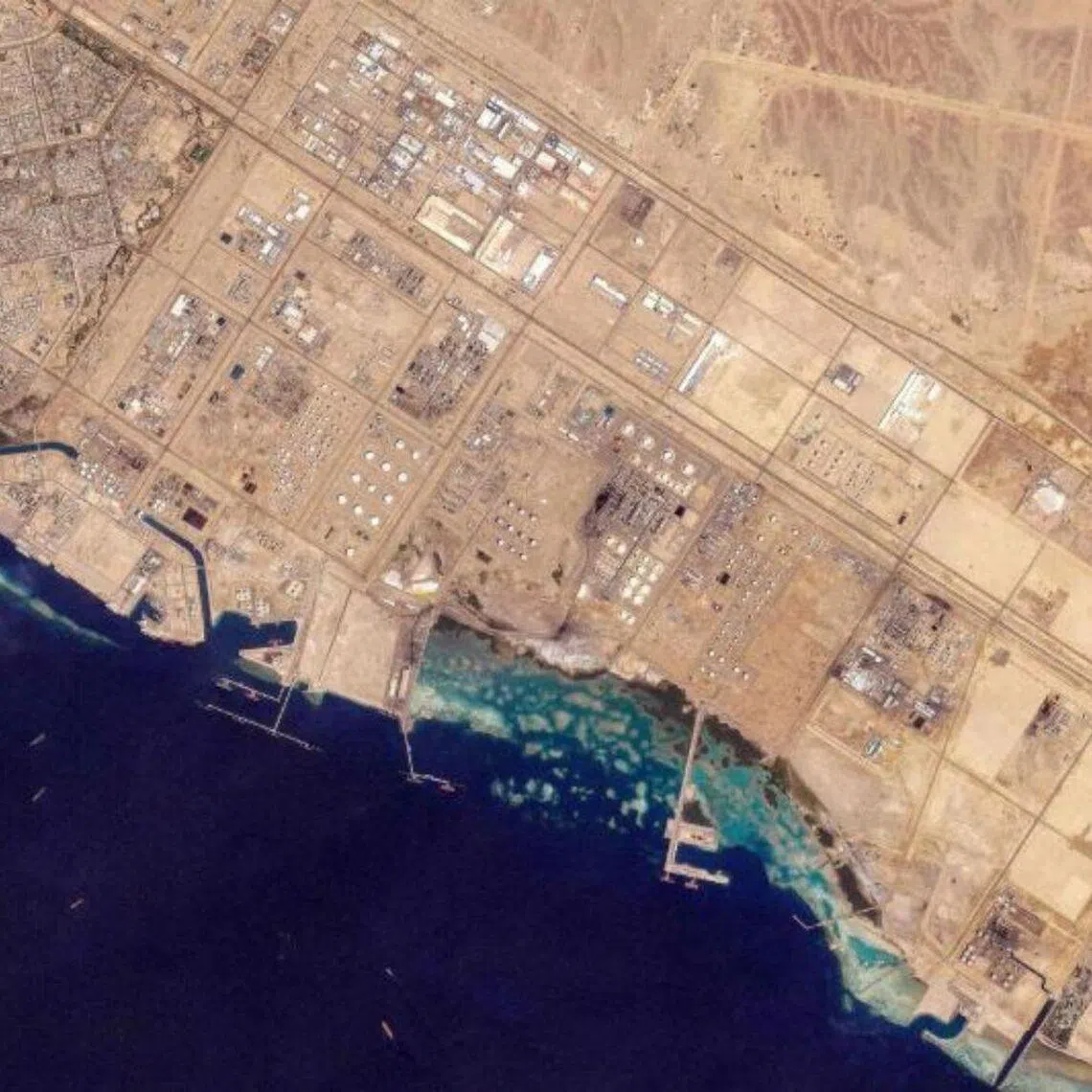 The oil infrastructure at Saudi Arabia's western Red Sea port of Yanbu on March 4.