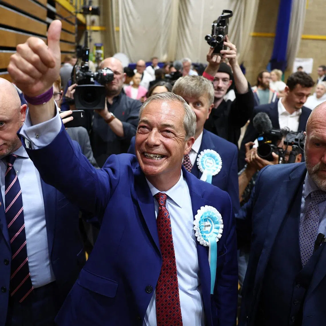 Reform UK, led by Mr Nigel Farage, leads comfortable in opinion polls before his party's annual conference on Sept 5.