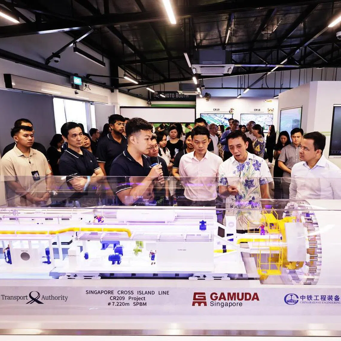 Acting Transport Minister Jeffrey Siow (third from right) during a ground-breaking ceremony for CRL Phase 2 in Clementi on July 7.