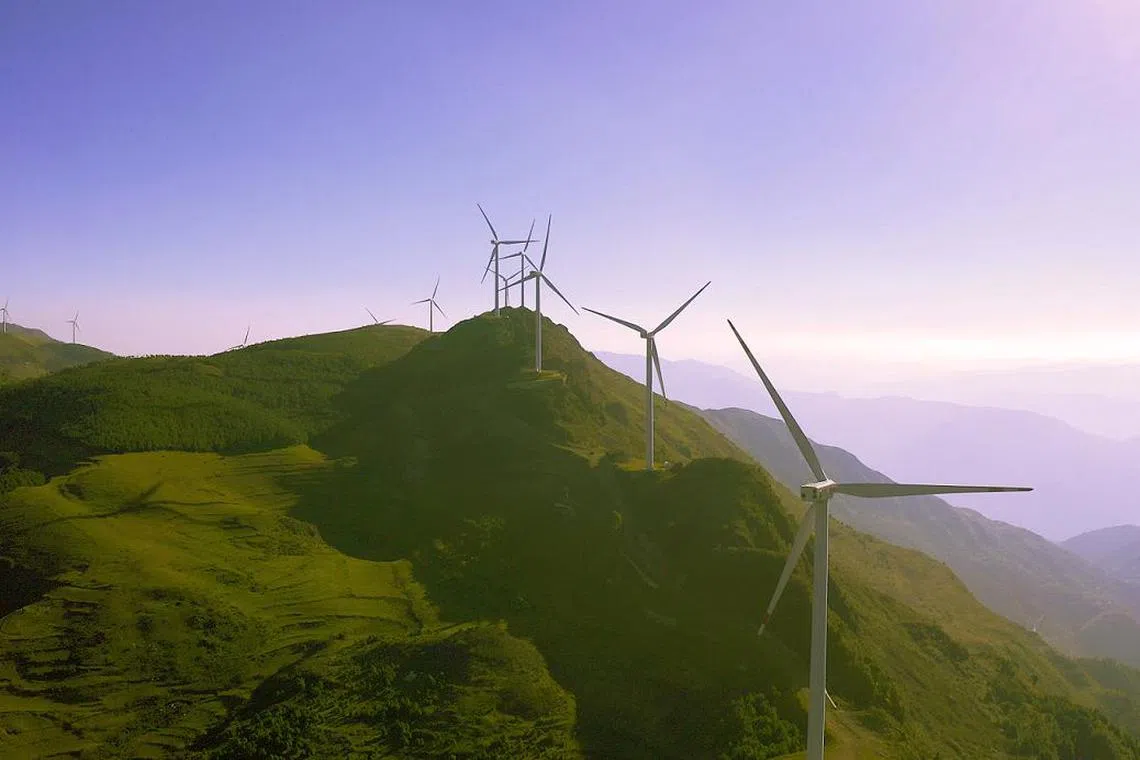 Wind assets in China's Yunnan province, jointly owned by Sembcorp and SDIC New Energy. 