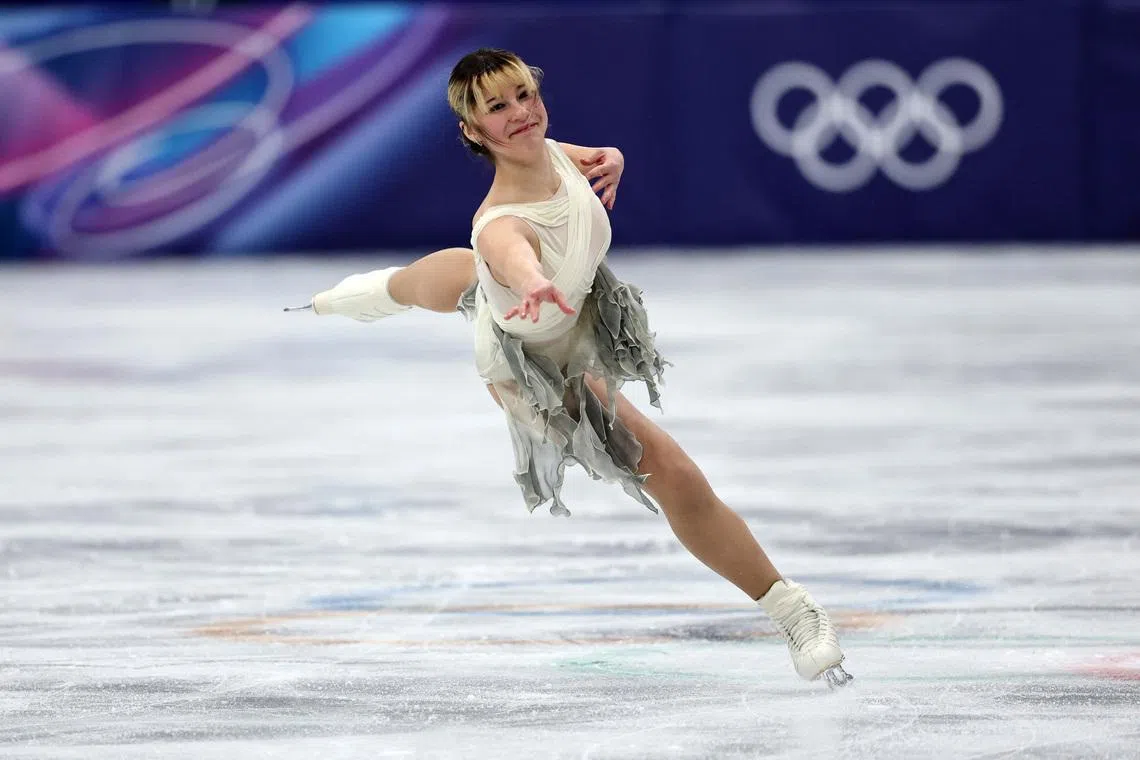 Milano Cortina 2026 Olympics - Figure Skating - Team Event - Women Single Skating - Short Program - Milano Ice Skating Arena, Milan, Italy - February 06, 2026. Alysa Liu of United States performs during women's short program. REUTERS/Amanda Perobelli