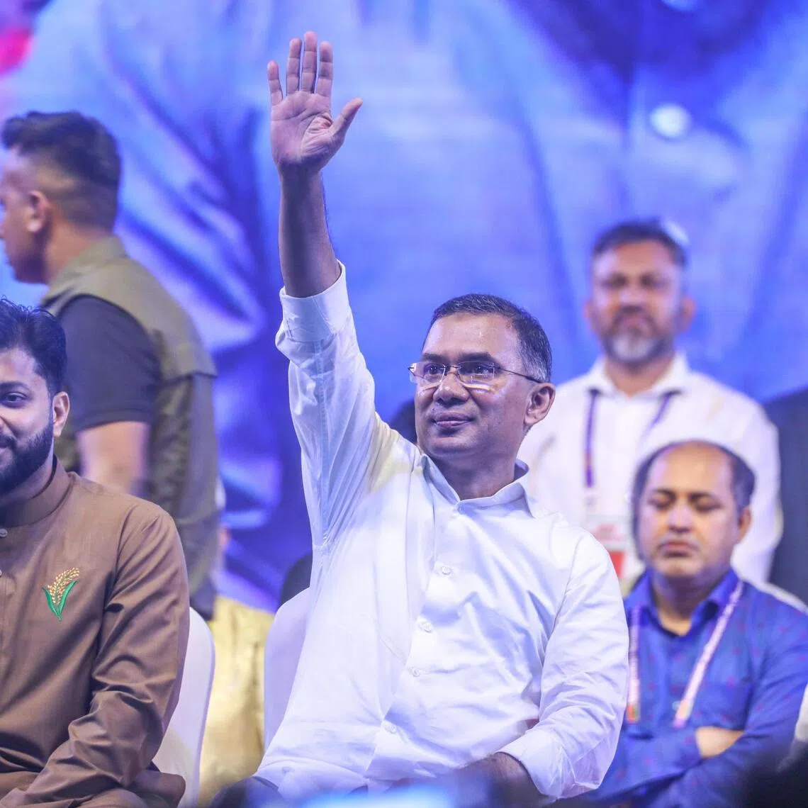 Bangladesh Nationalist Party  Chairman Tarique Rahman (centre) looks set to become Bangladesh's next prime minister. 