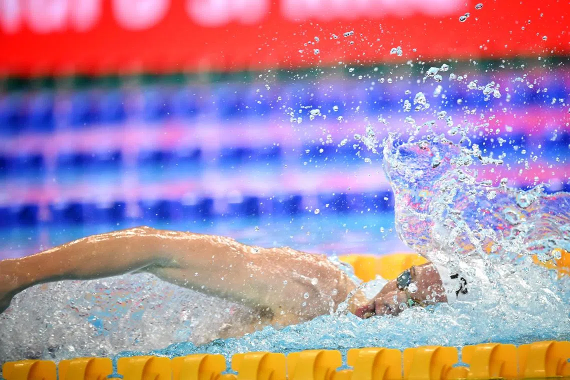 Men's 200m Individual Medley winner and new world record holder, French swimmers, Leon Marchand.