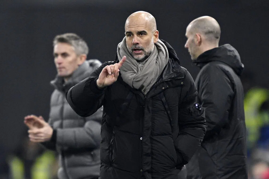 Soccer Football - Premier League - Ipswich Town v Manchester City - Portman Road, Ipswich, Britain - January 19, 2025  Manchester City manager Pep Guardiola REUTERS/Tony O Brien
