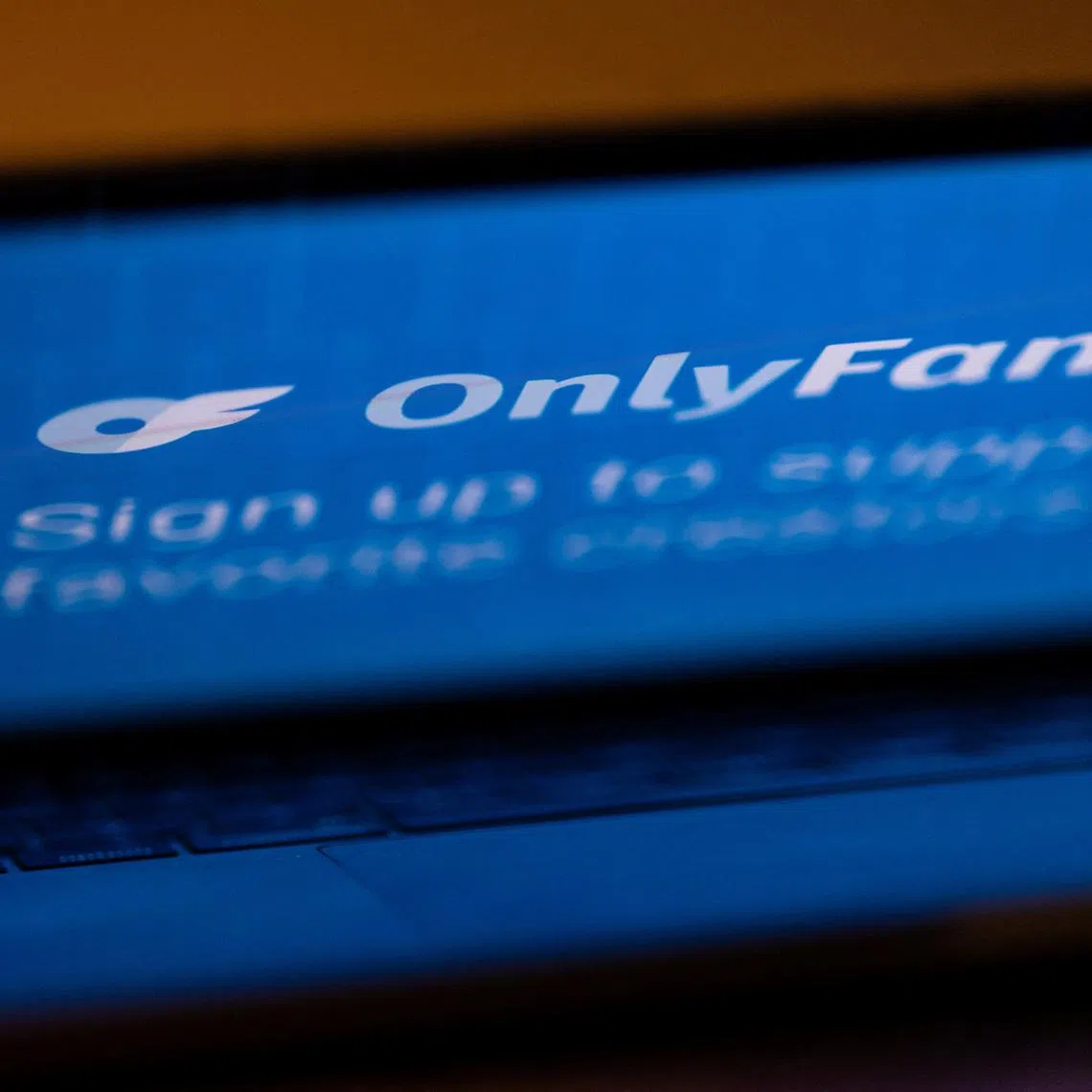 A logo for OnlyFans is seen in this illustration picture, February 29, 2024. REUTERS/Carlos Barria/Illustration