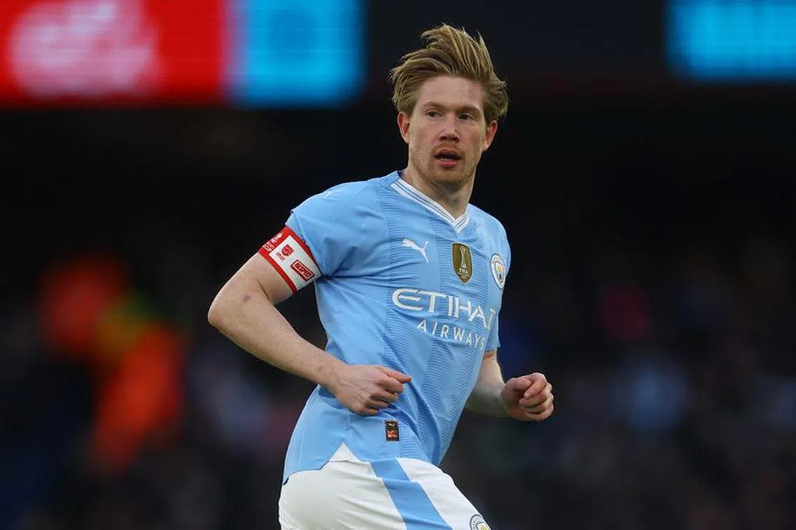 Soccer Football -  FA Cup - Third Round - Manchester City v Huddersfield Town - Etihad Stadium, Manchester, Britain - January 7, 2024 Manchester City's Kevin De Bruyne Action Images via Reuters/Lee Smith/File Photo
