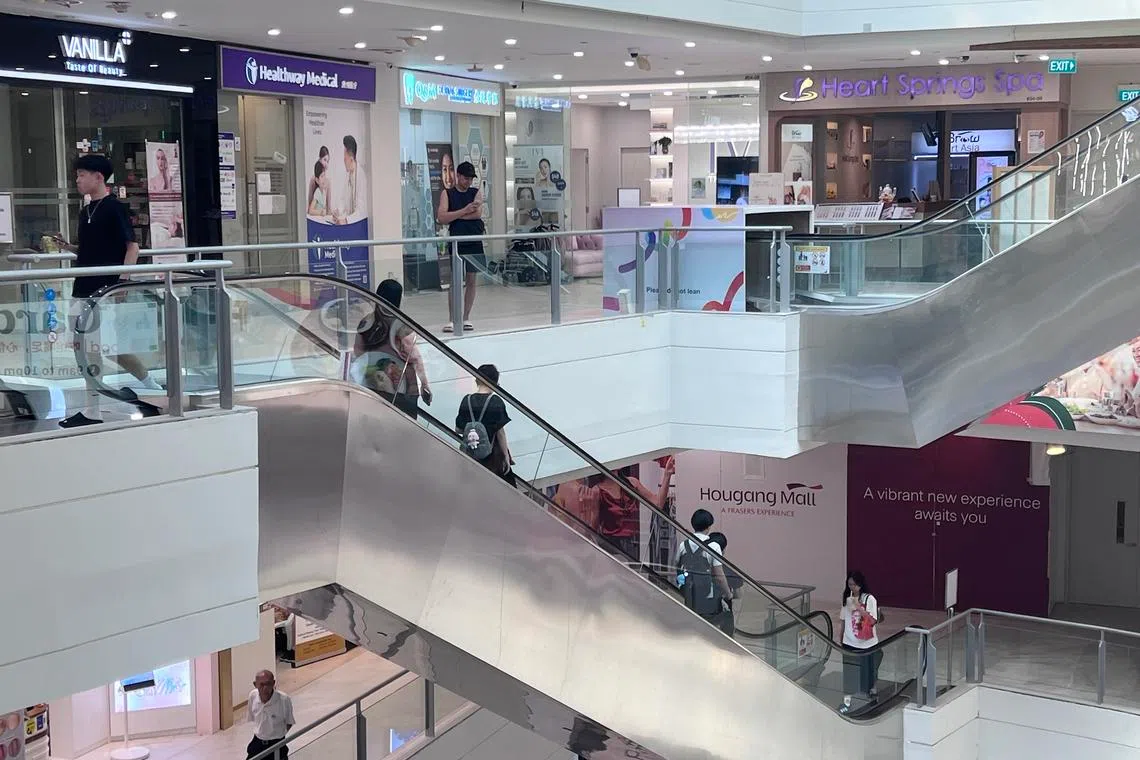 The revamp of Hougang Mall, currently in its second phase, is set for completion in September.
