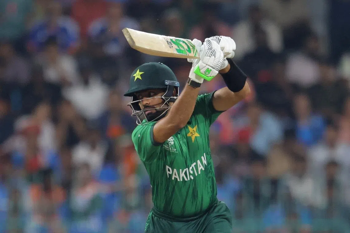 Cricket - ICC Men's T20 World Cup 2026 - Group A - India v Pakistan - R. Premadasa International Cricket Stadium, Colombo, Sri Lanka - February 15, 2026 Pakistan's Babar Azam in action REUTERS/Lahiru Harshana