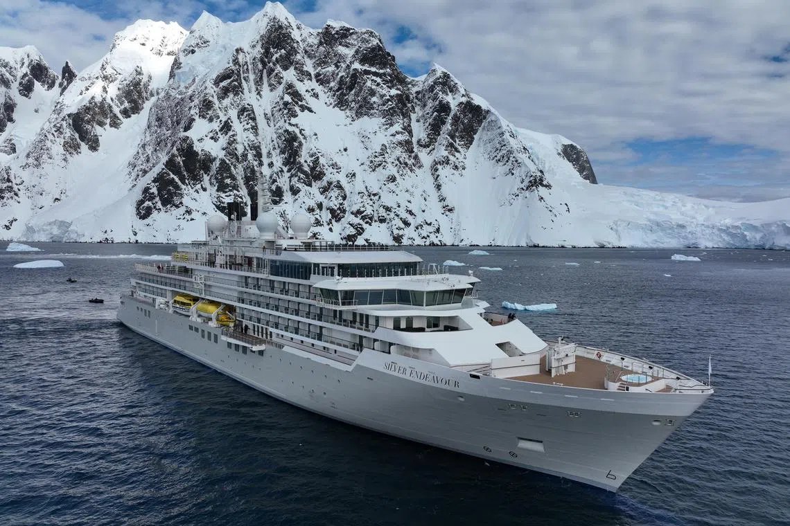 The Silver Endeavour in Antarctica.