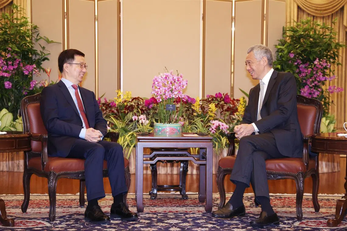 CMG20221102-KwongKC01//邝启聪 /林煇智 /Call on PM by PRC Vice Premier Han Zheng/Istana, Main Building