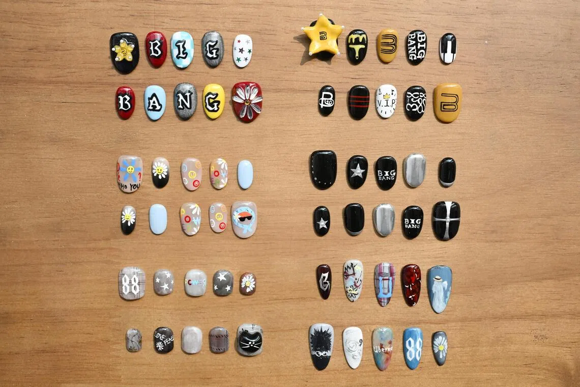 BigBang-themed press-on nail art at Chio Studio.
