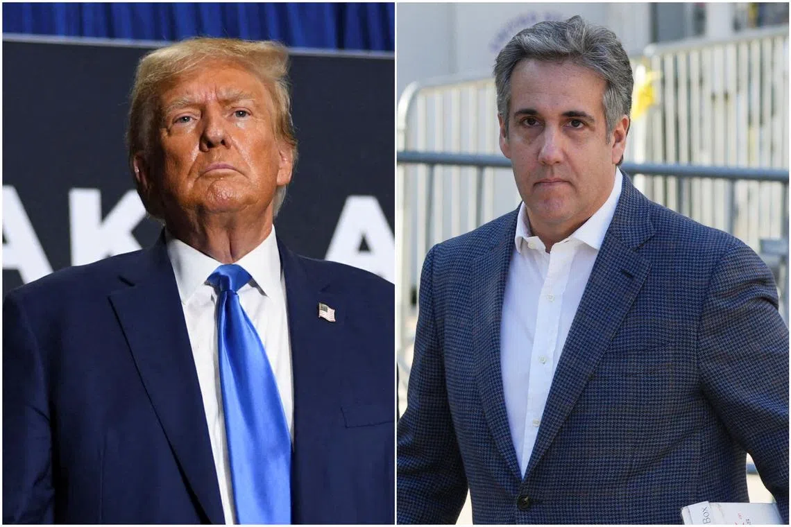 Mr Michael Cohen (right) has become one of former US president Donald Trump’s most vocal critics.