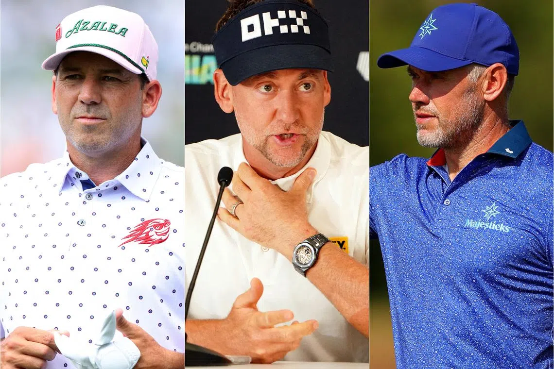 (From left) Sergio Garcia, Ian Poulter and Lee Westwood, as well as Richard Bland, have resigned from the European Tour.