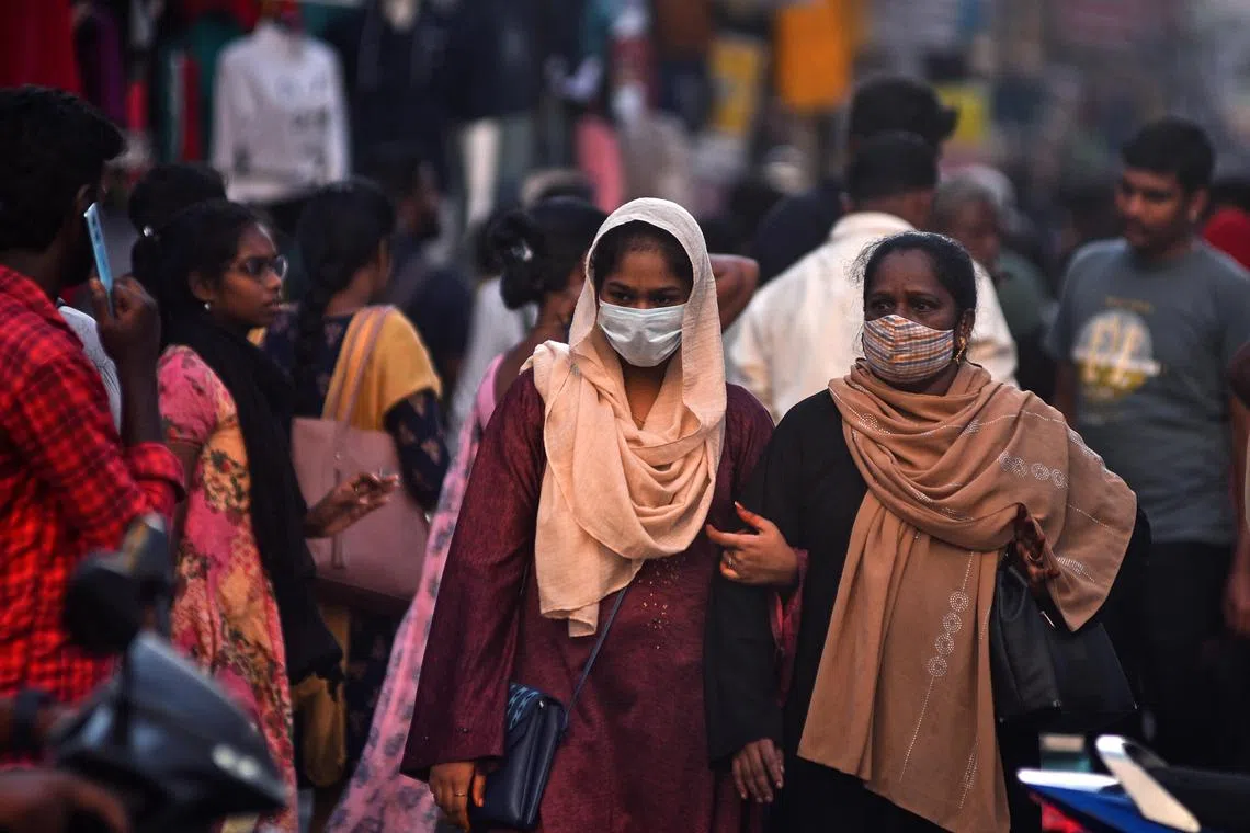 Some states in India have mandated mask wearing after Covid-19 cases surged in the country recently. 