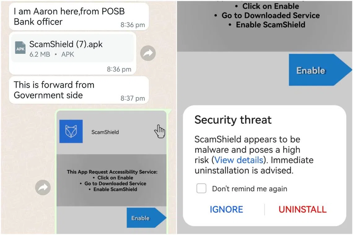 The police on May 16 highlighted such scams, reminding the public not to download suspicious apps.