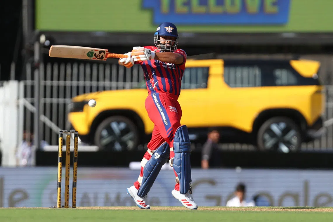 Cricket - Indian Premier League - IPL - Chennai Super Kings v Lucknow Super Giants - MA Chidambaram Stadium, Chennai, India - May 10, 2026  Lucknow Super Giants' Rishabh Pant in action REUTERS/Amit Dave/File Photo