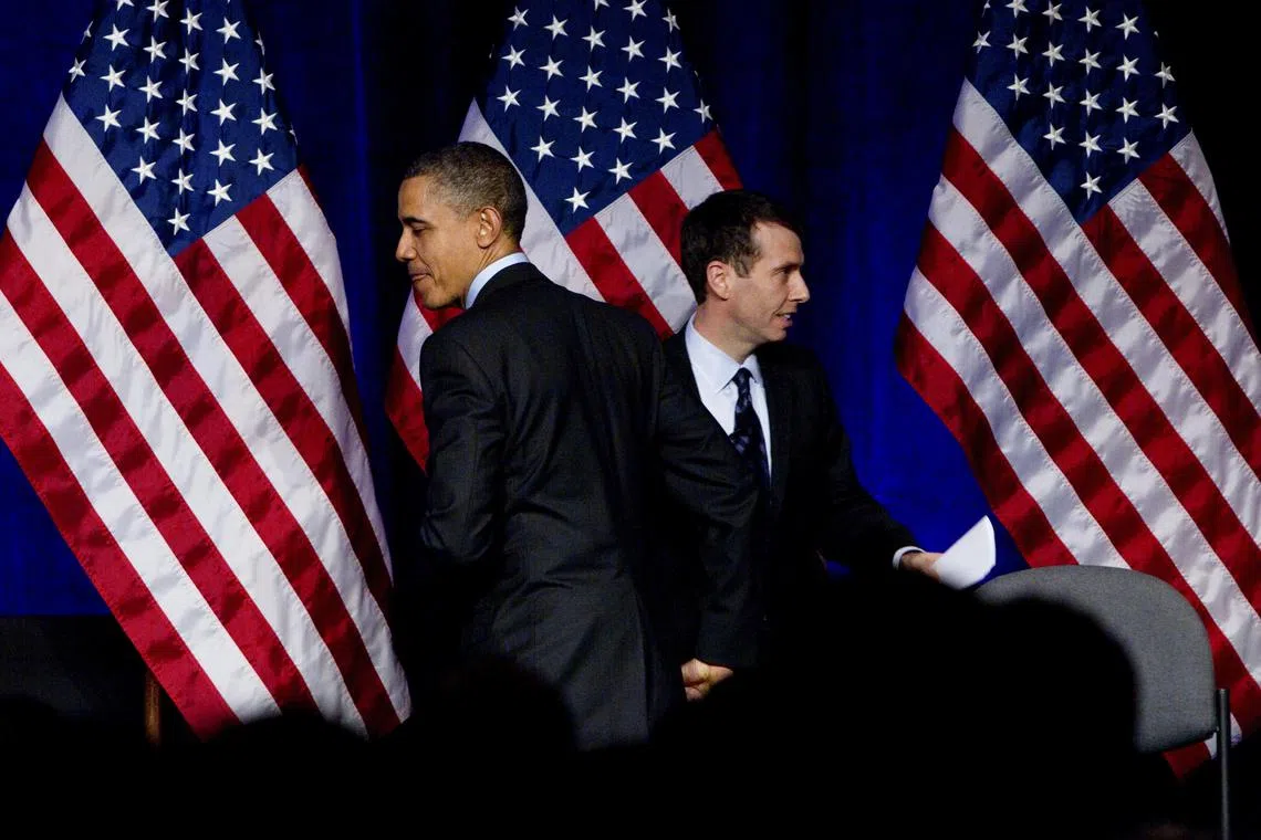 Mr David Plouffe (right) was the manager of former US president Barack Obama's winning campaign in 2008.