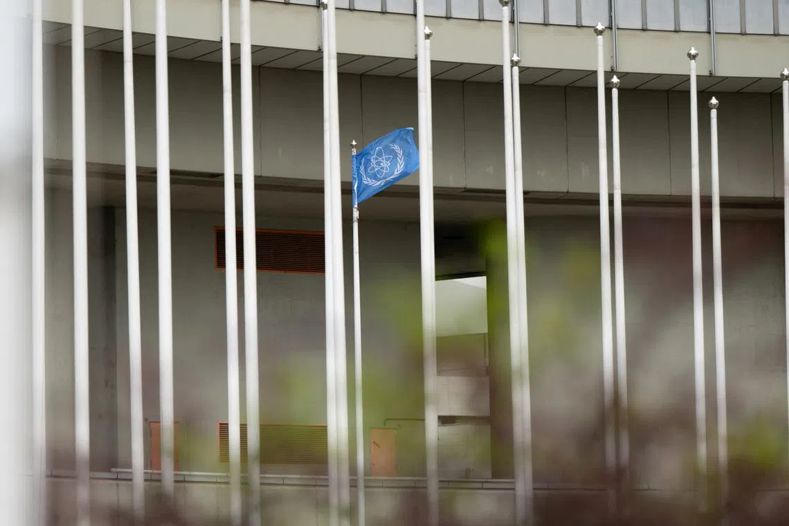 An IAEA flag flutters in front of the agency’s headquarters in Vienna, Austria, June 16, 2025. REUTERS/Elisabeth Mandl