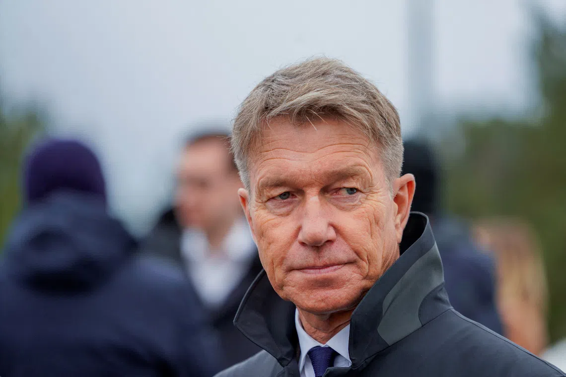 FILE PHOTO: Norway's Energy Minister Terje Aasland attends a press conference in connection with the new realization of the carbon capture project at the waste incineration plant at Klemetsrud, Oslo, Norway January 27, 2025. NTB/Ole Berg-Rusten via REUTERS./ File Photo