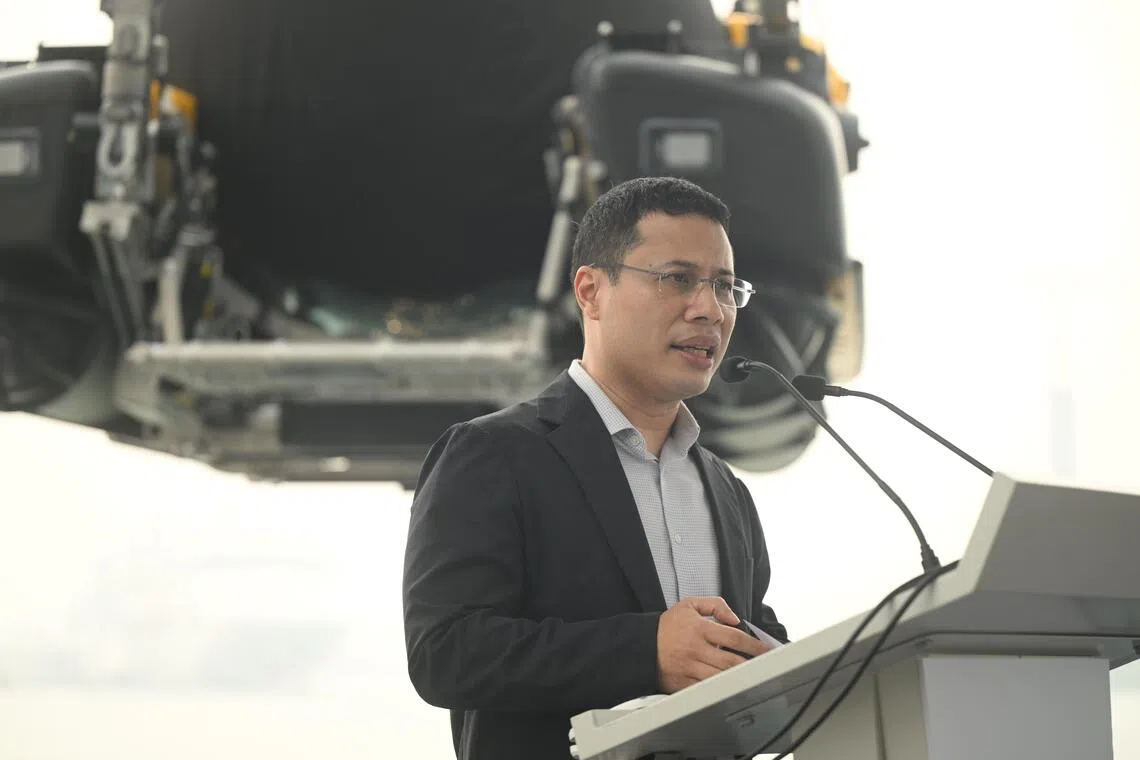 Education Minister Desmond Lee giving a speech on the third day of the OceanX Summit on Oct 9, 2026.