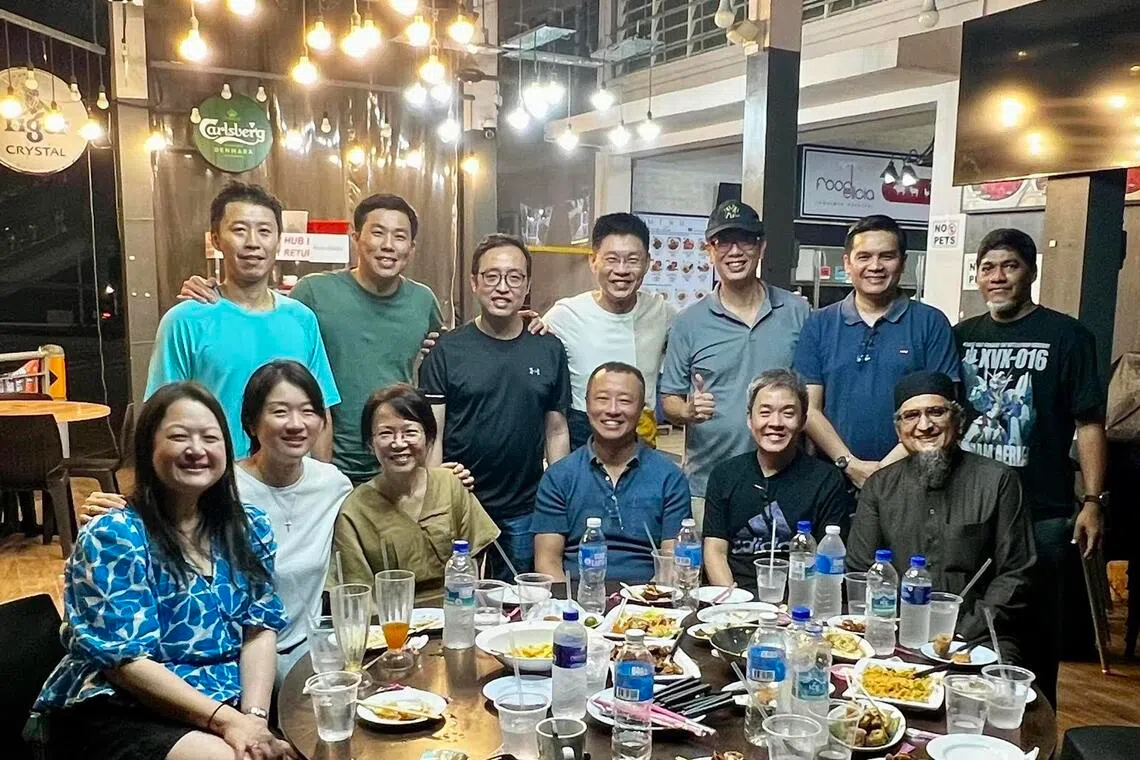 The class of 92S4 gathered for the first time in years in 2023, at this coffeeshop in Bukit Batok. The writer is seated, first from left.