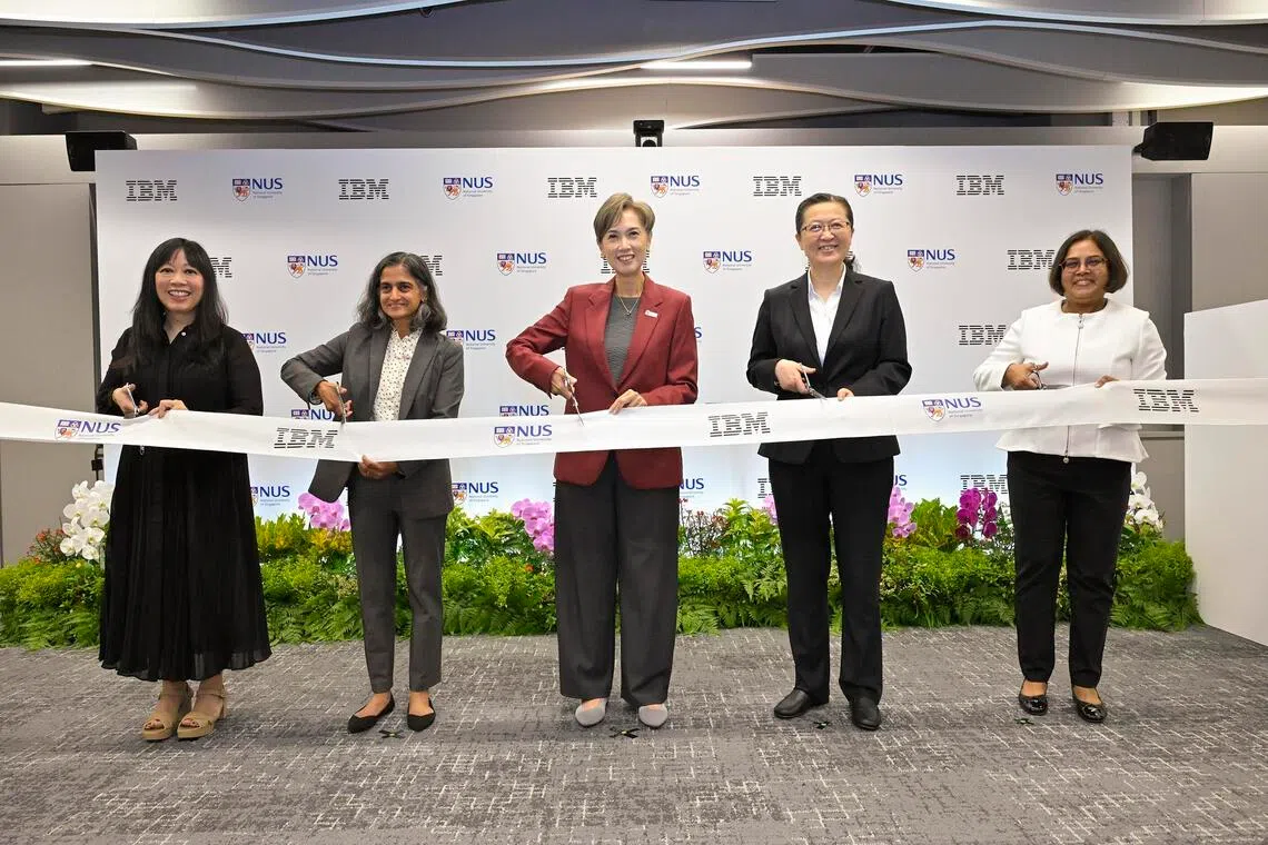 aznus23 - Minister Josephine Teo at the launch of the IBM–NUS Research and Innovation Centre. Credit: MDDI