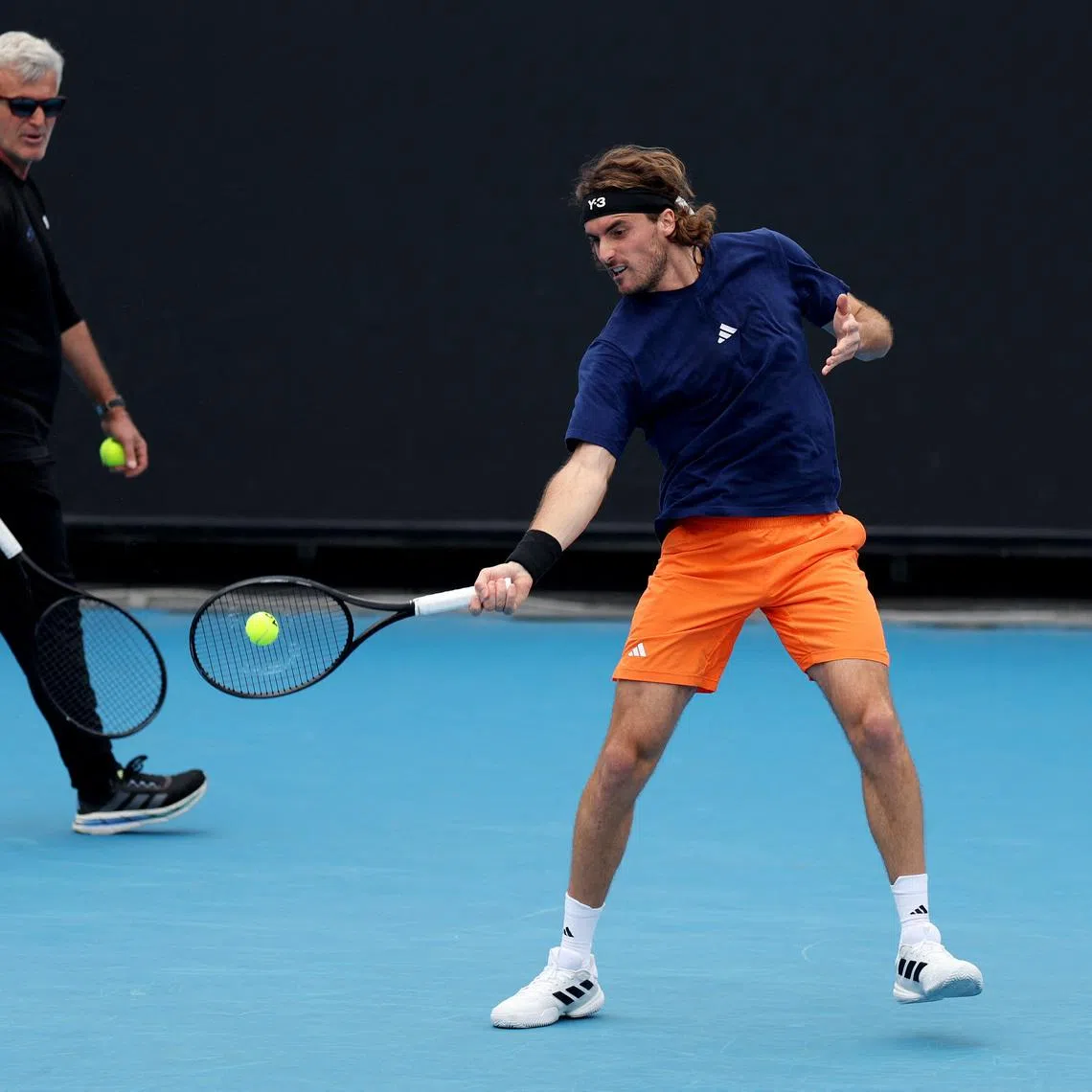 Tennis - Australian Open - Melbourne Park, Melbourne, Australia - January 15, 2026 Greece's Stefanos Tsitsipas during practice REUTERS/Edgar Su
