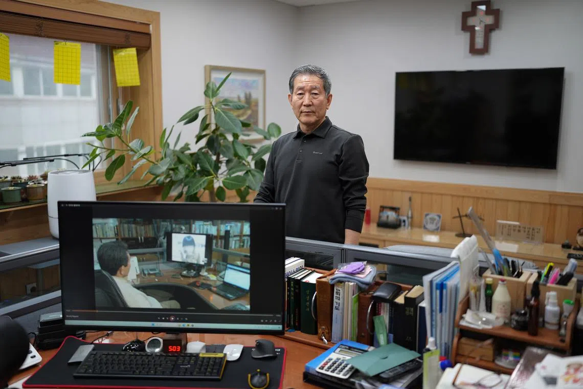 The 67-year-old pastor is accused of having sexually molested young defectors since 2018.