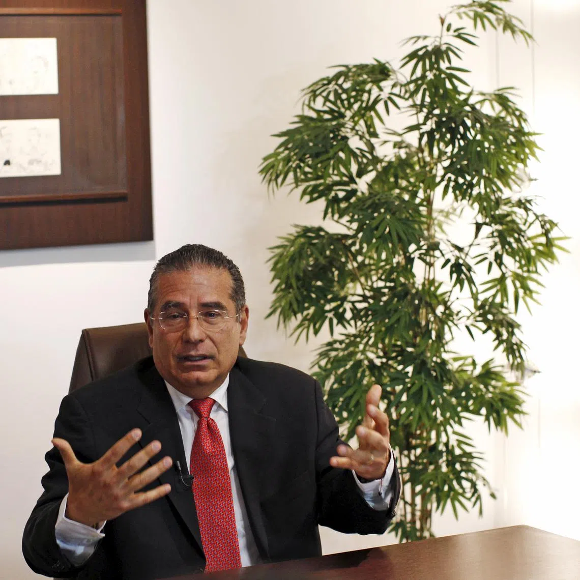 FILE PHOTO: Ramon Fonseca, founding partner of law firm Mossack Fonseca, speaks during an interview with Reuters at his office in Panama City April 5, 2016. REUTERS/Carlos Jasso/File Photo