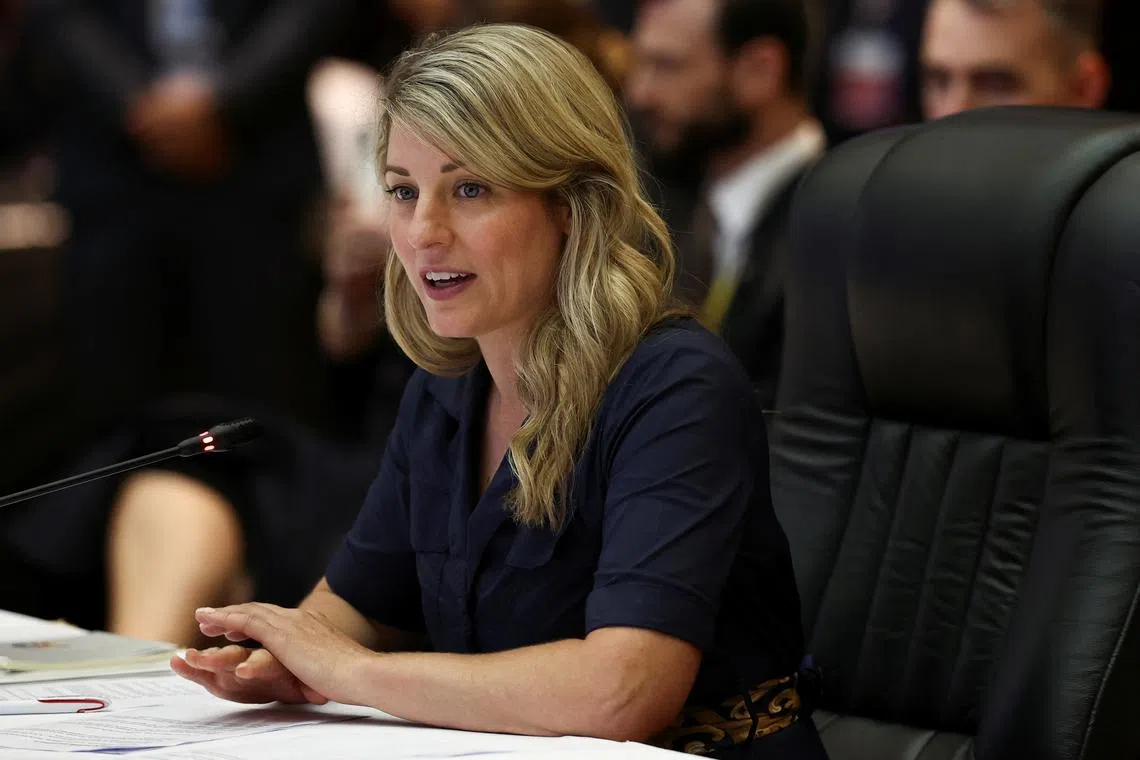Canada's Foreign Minister Melanie Joly attends the 57th ASEAN Foreign Ministers' Meeting at National Convention Center, in Vientiane, Laos, July 26, 2024. REUTERS/Chalinee Thirasupa/File Photo