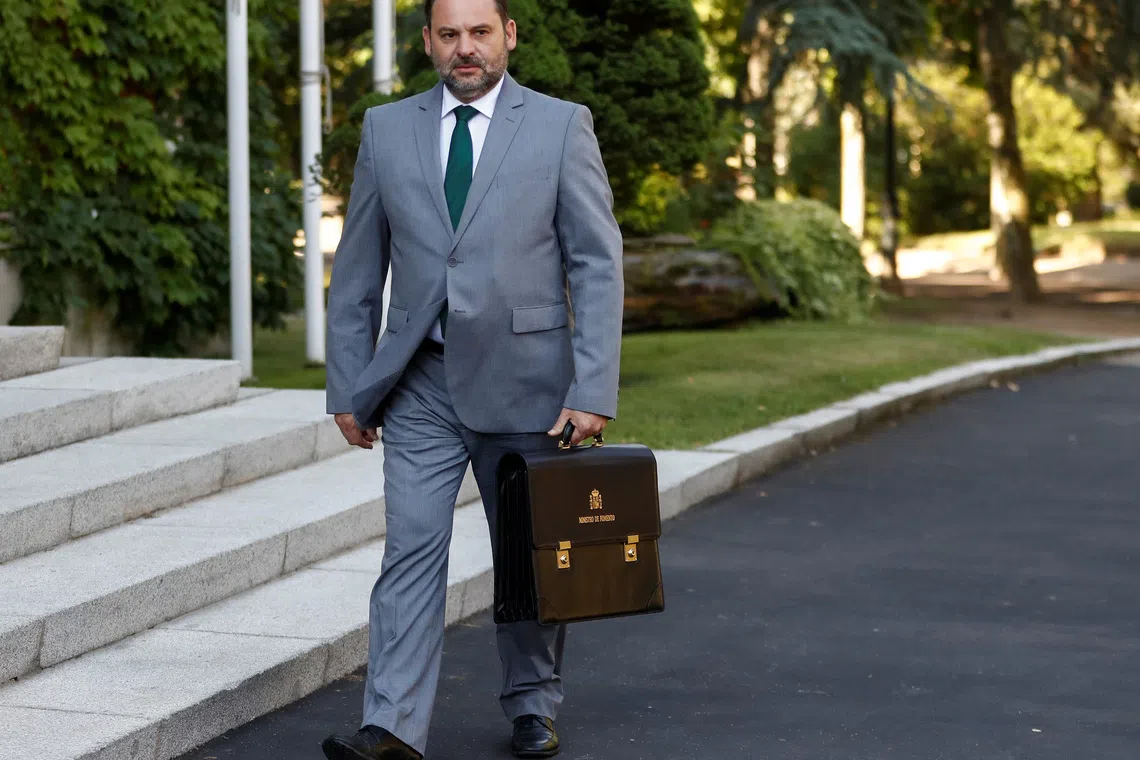 Spain's Development Minister Jose Luis Abalos arrives for a cabinet meeting at the Moncloa Palace in Madrid, Spain, July 6, 2018. REUTERS/Juan Medina