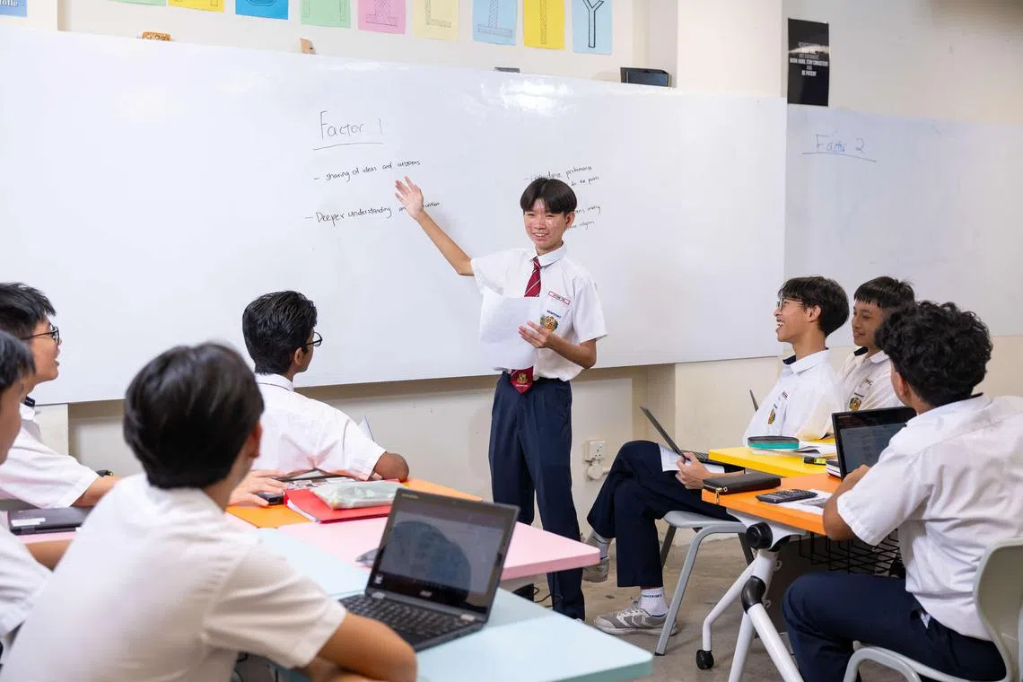 Flexible furniture at Montfort Secondary School.