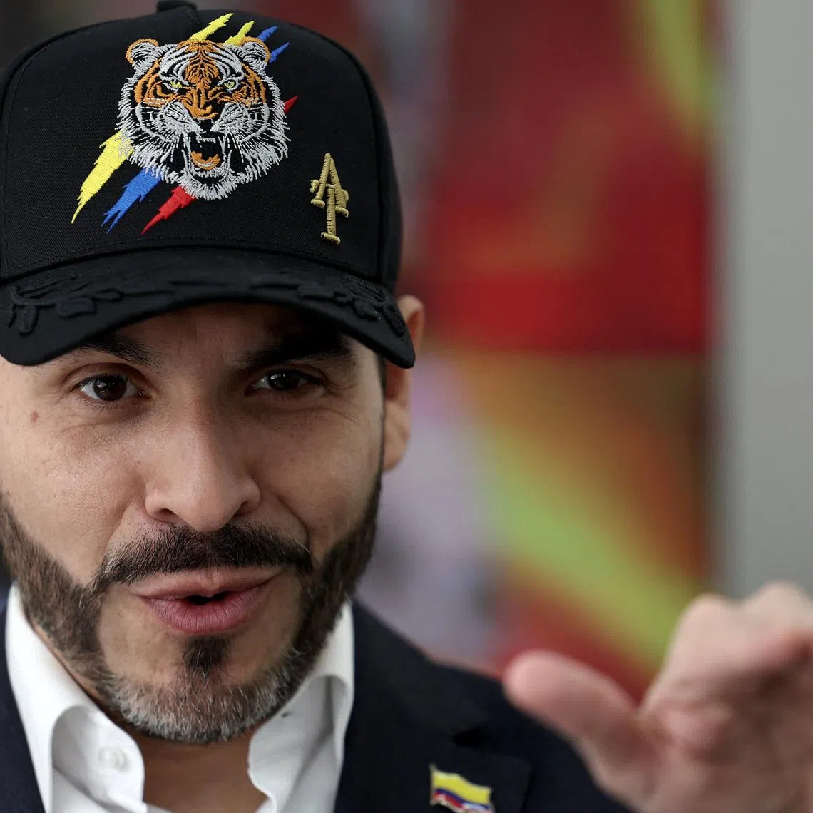 Abelardo de la Espriella, Colombian lawyer and right-wing presidential candidate, speaks during an interview with Reuters, in Bogota, Colombia February 11, 2026. REUTERS/Luisa Gonzalez