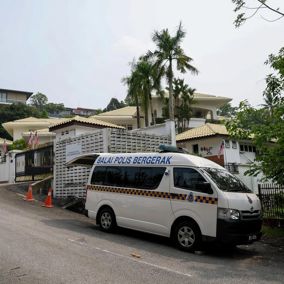 Najib Razak’s residence in Kuala Lumpur, where preparations for his house arrest is said to be underway.