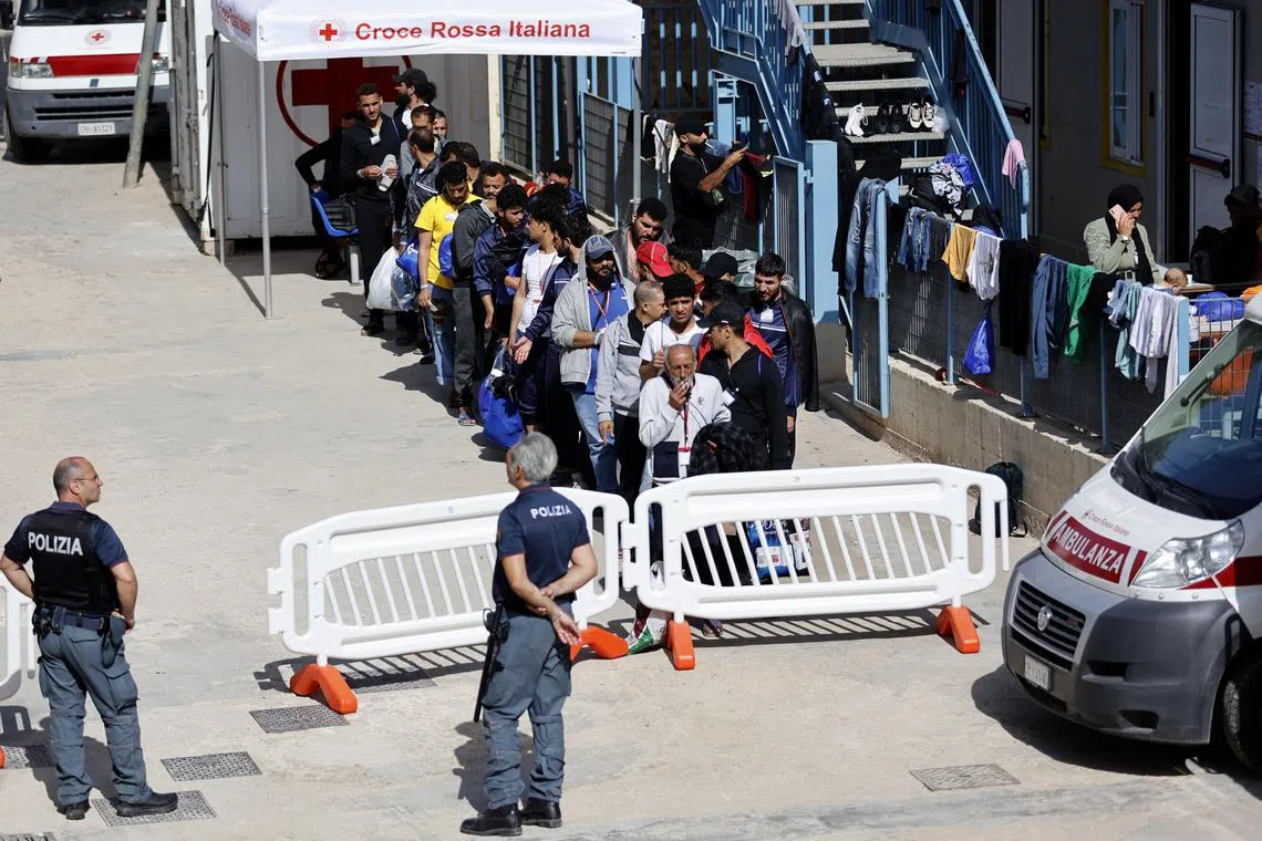 The southern Italian island of Lampedusa is one of the main entry points for migrants crossing the Mediterranean. 