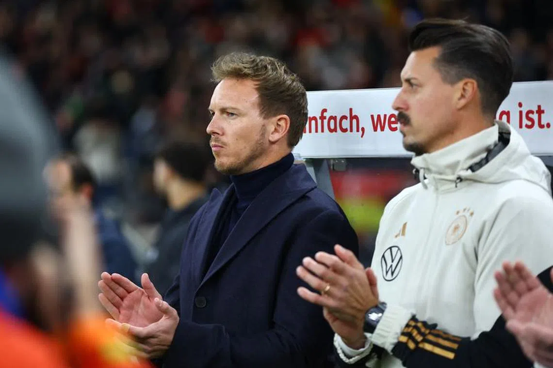 Soccer Football - International Friendly - Germany v Turkey - Olympiastadion, Berlin, Germany - November 18, 2023 Germany coach Julian Nagelsmann before the match REUTERS/Fabrizio Bensch