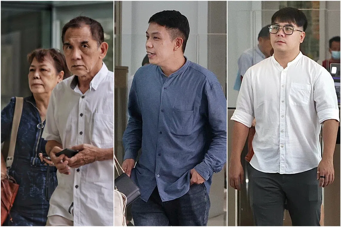 The family of four includes (From left) Ong Chin Kee, 66, and his wife, Lea Lam Moy, 66, and their two sons, Jovi Ong Teng Hong, 36, and Jordan Ong Wei How, 30.