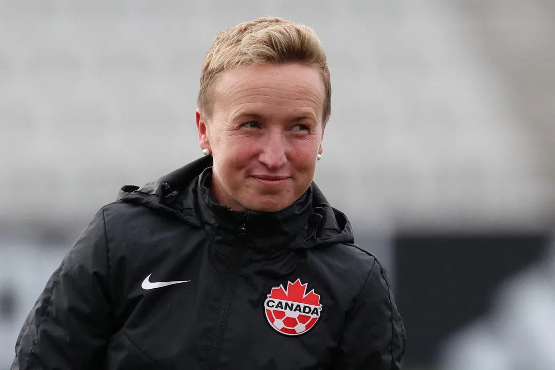 Soccer Football - FIFA Women’s World Cup Australia and New Zealand 2023 - Group B - Canada Training - Avenger Park, Melbourne, Australia - July 30, 2023 Canada coach Bev Priestman during training REUTERS/Asanka Brendon Ratnayake