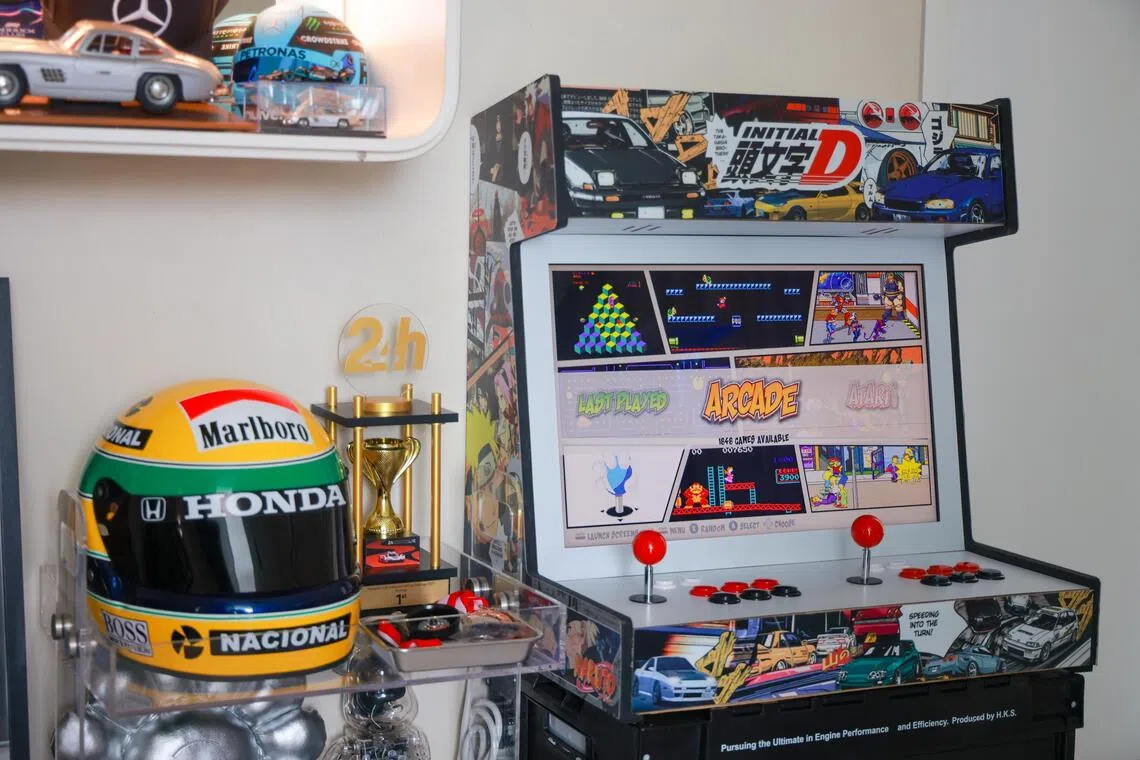 The retro arcade game cabinet comes preloaded with hundreds of classic games, including Naomi Neo’s favourite, Street Fighter.