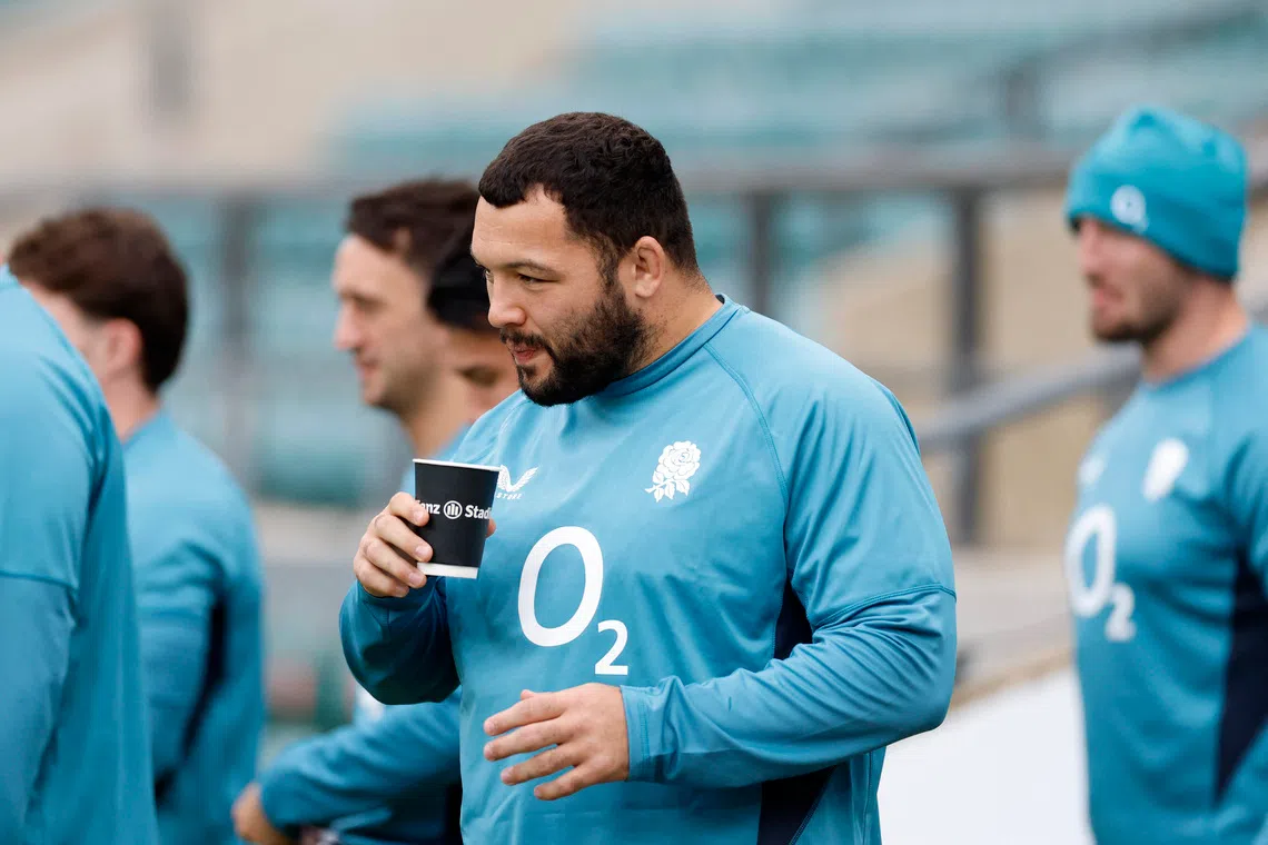 Rugby Union - Autumn Internationals - England Captain's Runs - Allianz Stadium, Twickenham, London, Britain - October 31, 2025 England's Ellis Genge during the captain's run Action Images via Reuters/Peter Cziborra
