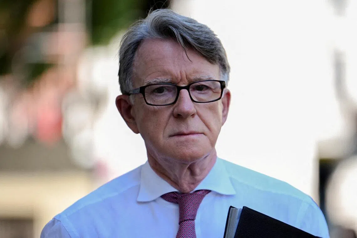 Ex-British minister Mandelson appeared to have leaked government information to Epstein, files show