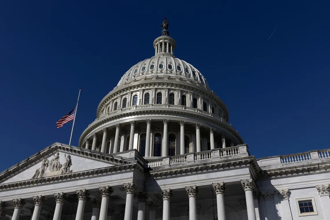 FILE PHOTO: General view of the U.S. Capitol during morning hours, in Washington, U.S., March 30, 2023. REUTERS/Tom Brenner/File Photo