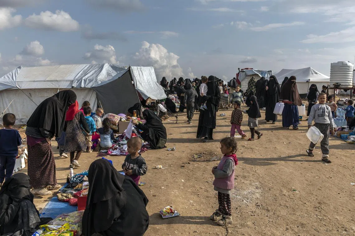 The al-Hol detention camp in Kurdish controlled northern Syria.